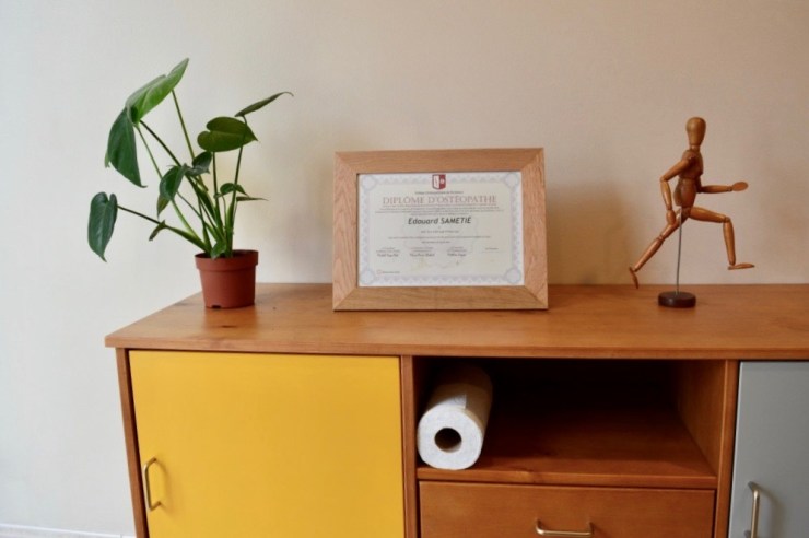 Diplome Edouard Sametie COB ostéopathe D.O